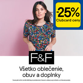 25 % na všetko oblečenie, obuv a doplnky 