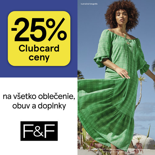 25 % na všetko oblečenie, obuv a doplnky 