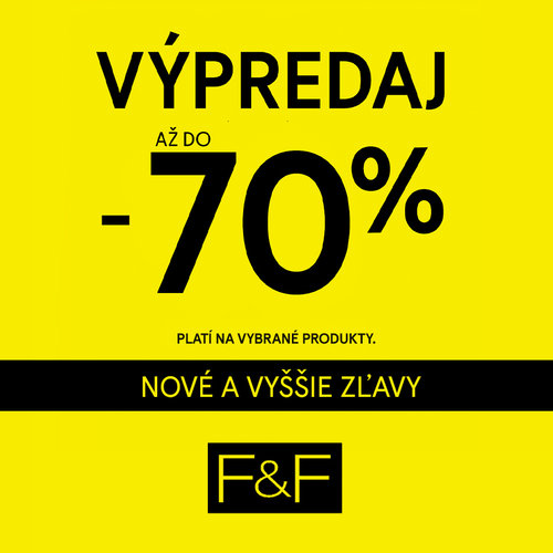 Výpredaj až 70 %