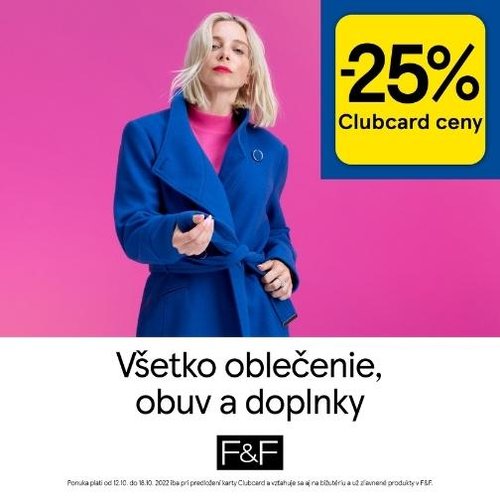 25 % Všetko oblečenie, obuv a doplnky