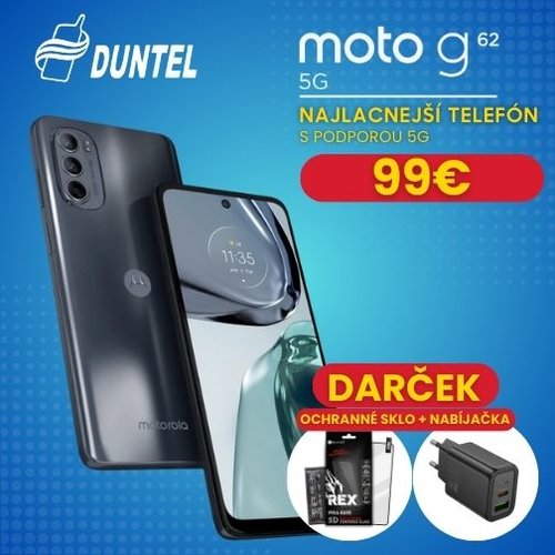 Najlacnejší 5G telefón – Moto G62 len za 99 €!